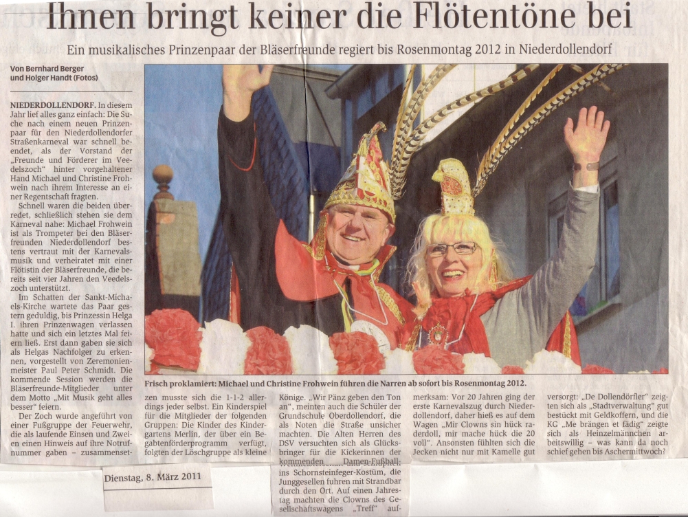 Presseartikel Karneval in Niederdollendorf